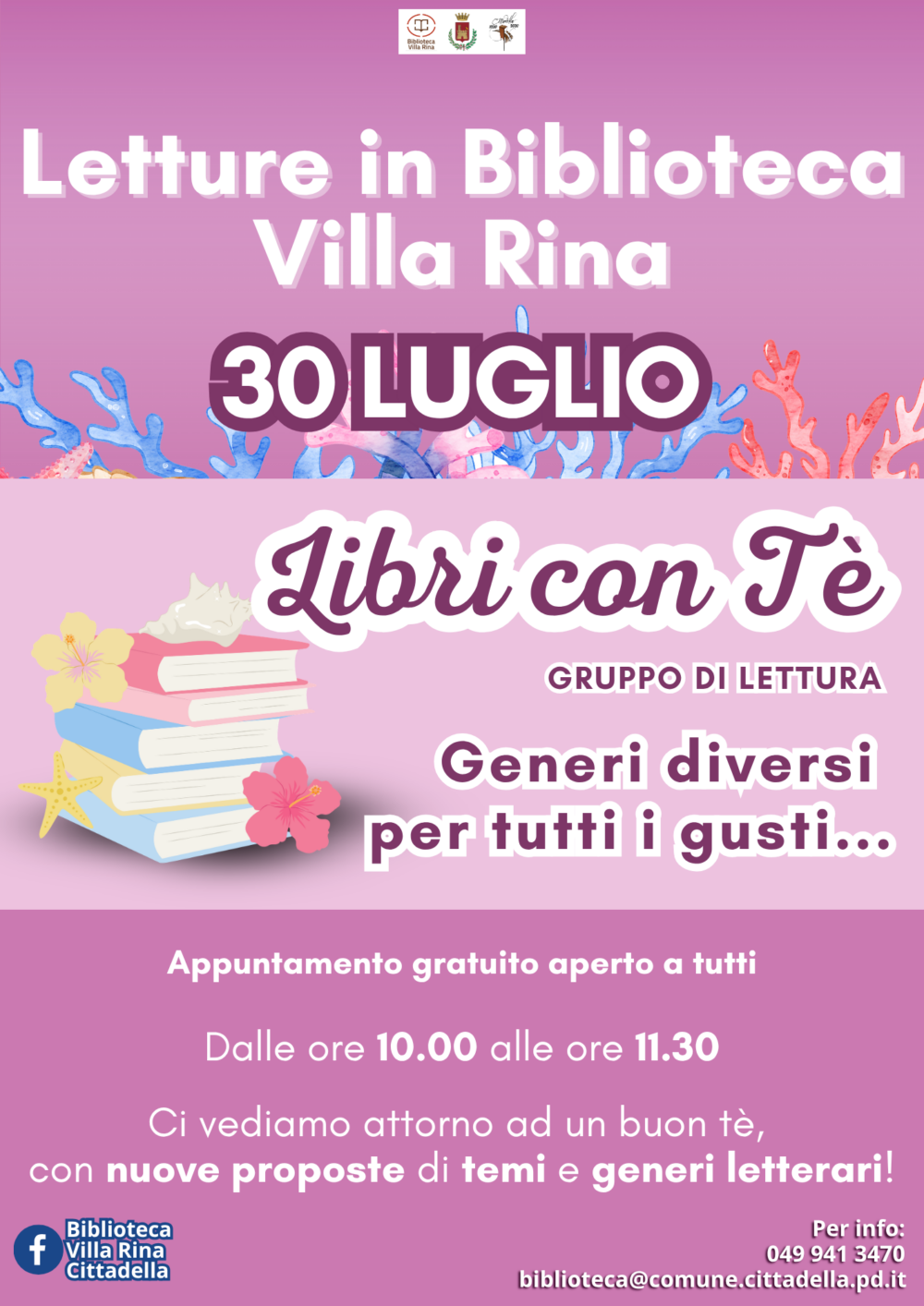 In Biblioteca: Libri con Tè